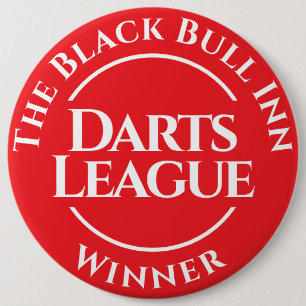 Aangepaste Pub Darts Competitie Winnaar Knop Badge Ronde Button 6,0 Cm