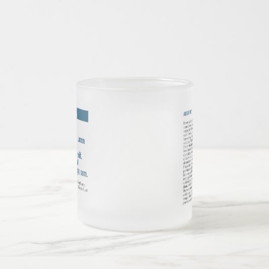 Aangepaste publicatie met glazen Mok - blauw (Center)