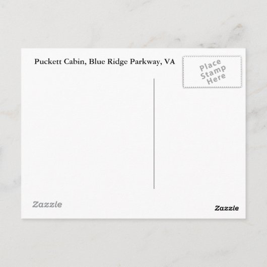 Aangepaste Puckett Cabin Sideview Briefkaarten (Achterkant)