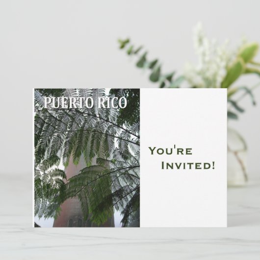 Aangepaste Puerto Rico Bon Voyage Party Kaart (Staand voorkant)