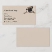 Aangepaste Pug Dog Pet Animal Logo Business Car Bu Visitekaartje (Voorkant / Achterkant)