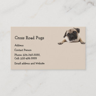 Aangepaste Pug Dog Pet Animal Logo Business Car Bu Visitekaartje