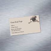 Aangepaste Pug Dog Pet Animal Logo Business Car Magnetisch Visitekaartje (Voorbeeld)