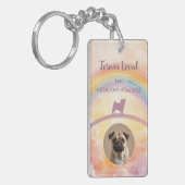 Aangepaste Pug-huisdier-verlies-sleutelhanger – Ge Sleutelhanger (Voorkant Links)