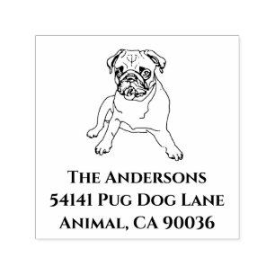 Aangepaste Pug Return Address Stempel