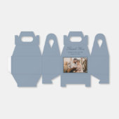 Aangepaste puistblauwe bruiloft Foto Hartelijk dan Bedankdoosjes (Uitgevouwen)