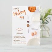 Aangepaste Pumpkin Pie Holiday Dinner Party Kaart (Staand voorkant)