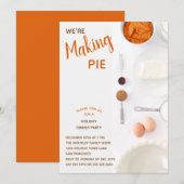 Aangepaste Pumpkin Pie Holiday Dinner Party Kaart (Voorkant / Achterkant)