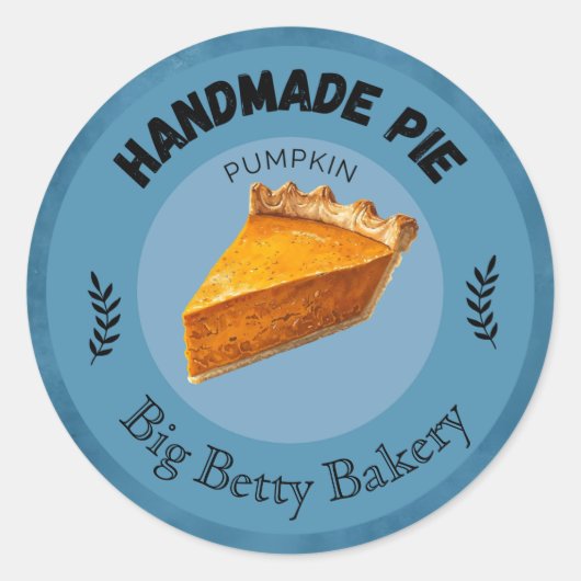 Aangepaste Pumpkin Pie Labels | Gepersonaliseerde  (Voorkant)