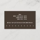 Aangepaste Pumpkin Spice Coffee Shop en Punch Kaar Visitekaartje (Achterkant)