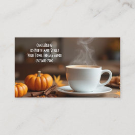 Aangepaste Pumpkin Spice Coffee Shop en Punch Kaar Visitekaartje
