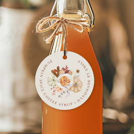 Aangepaste Pumpkin Spice Coffee Siroop Bedankjes Labels