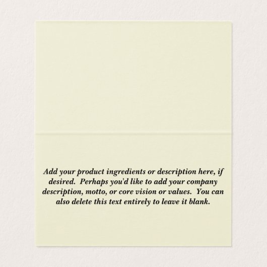 Aangepaste punt gevouwen display Kaart voor het op (Binnenkant ongevouwen)