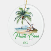 Aangepaste Punta Cana Beach Keramisch Ornament (Links)
