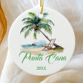 Aangepaste Punta Cana Beach Keramisch Ornament