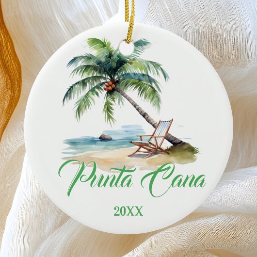 Aangepaste Punta Cana Beach Keramisch Ornament