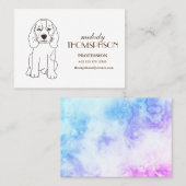 Aangepaste puntstuktekening van onderliggend gedee visitekaartje (Voorkant / Achterkant)