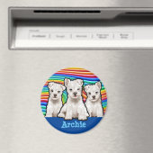 Aangepaste puppies voor regenboog met magneet. magneet (Insitu (Vaatwasser))
