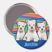 Aangepaste puppies voor regenboog met magneet. magneet (Voorkant / Achterkant)