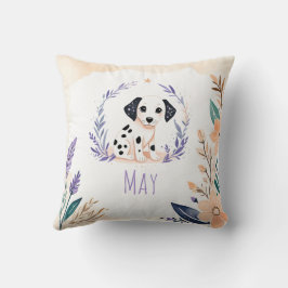 Aangepaste Puppy Dalmatische Kussen Boho Floral De
