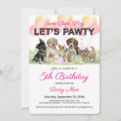 Aangepaste Puppy Dog Birthday Party Kaart (Voorkant)