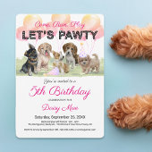 Aangepaste Puppy Dog Birthday Party Kaart