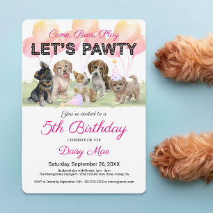 Aangepaste Puppy Dog Birthday Party Kaart