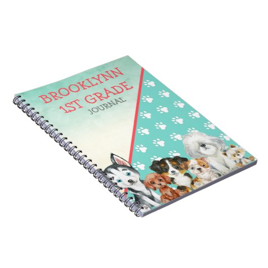 Aangepaste Puppy Dog Journal en Notitieboek (Rechterzijde)