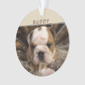 Aangepaste puppy Groot Dog 2 Fotovakantiehuisje Ornament (voorkant)