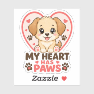 Aangepaste Puppy Liefde Huisdier Sticker Cute Hond