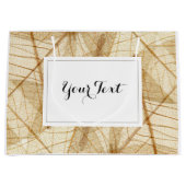 Aangepaste, pure kant bladeren groot cadeauzakje (Voorkant)