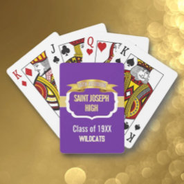 Aangepaste PURPEREN 50ste klasreünie Pokerkaarten