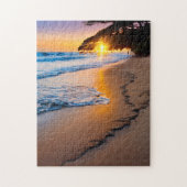Aangepaste puzzel foto Print Strand zonsondergang Legpuzzel (Verticaal)