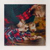 Aangepaste Puzzel Foto Vaderdag Trouwcadeau (Horizontaal)