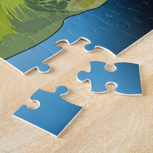 AANGEPASTE PUZZEL MET GESCHENKDOOS- ZEE SCHILDPAD (Zijkant)