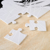 AANGEPASTE PUZZEL- TIGER-WIT/GRIJS LEGPUZZEL (Zijkant)
