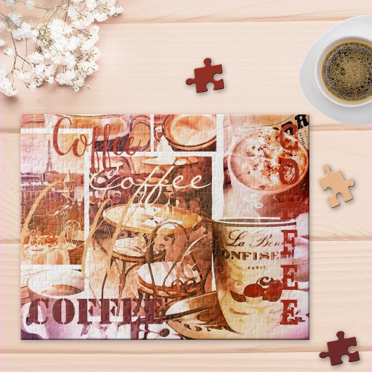 Aangepaste puzzel voor het overlay van het Koffiep Legpuzzel