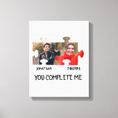Aangepaste puzzelfoto Je vult me paar in Canvas Afdruk (Voorkant)