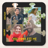 Aangepaste puzzelfoto Je vult me paar in Kartonnen Onderzetters (Voorkant)