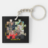 Aangepaste puzzelfoto Je vult me paar in Sleutelhanger (Achterkant)