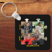 Aangepaste puzzelfoto Je vult me paar in Sleutelhanger (Voorkant)