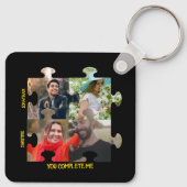 Aangepaste puzzelfoto Je vult me paar in Sleutelhanger (Achterkant)