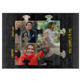 Aangepaste puzzelfoto Je vult me paar in Snijplank (Voorkant)