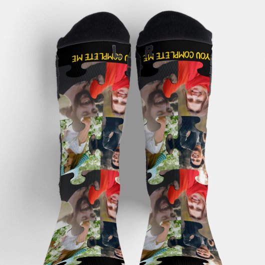 Aangepaste puzzelfoto Je vult me paar in Sokken (Top)