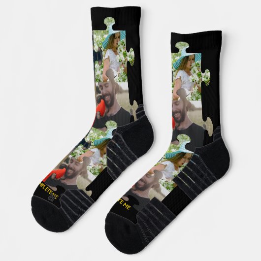 Aangepaste puzzelfoto Je vult me paar in Sokken (Links)