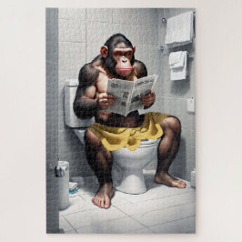 Aangepaste puzzels, grappige chimp aap thema puzze legpuzzel