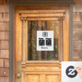 Aangepaste QR-betaling | Venmo & PayPal Logo Weerg Raamsticker (Huis Deur)