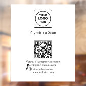 Aangepaste QR-betaling | Venmo & PayPal-logo weerg Raamsticker (Vel 2)