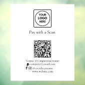 Aangepaste QR-betaling | Venmo & PayPal-logo weerg Raamsticker (Vel 3)