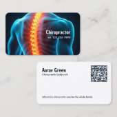Aangepaste QR-chiropractor Visitekaartje (Voorkant / Achterkant)